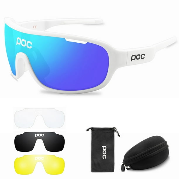 POC bike polarized Sports Sunglasses cycling glasses riding goggles with 4 lens 